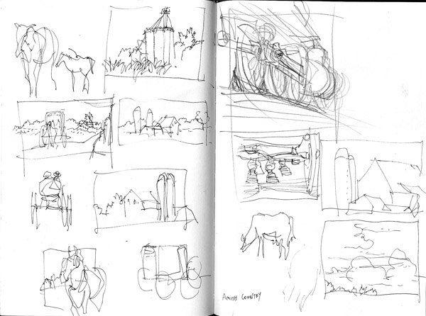 Sketches of Amish country