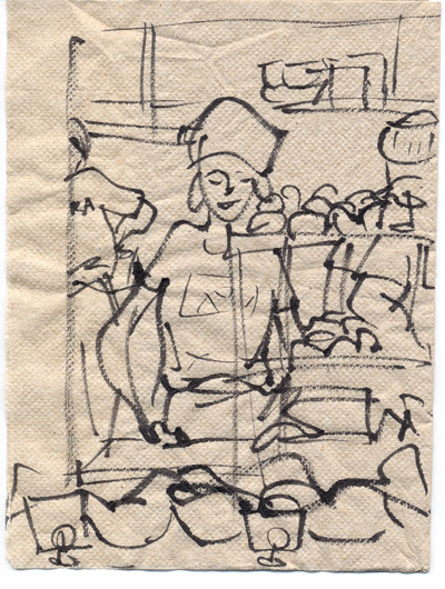 Sofra napkin sketch #1