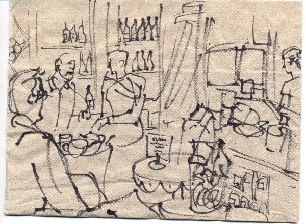 Sofra napkin sketch #2